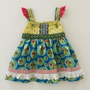 Matilda Jane Girls 6 Strawberry Cherry Tunic Top